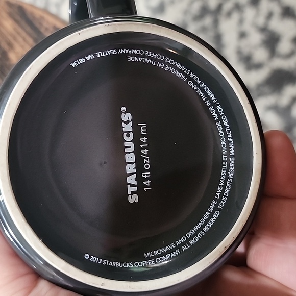 2013 STARBUCKS LIMITED EDITION METALLIC GUNMETAL GRAY 14 0Z. CERAMIC! - Picture 3 of 3